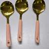 Single golden serving spoon thumb 3
