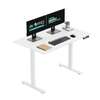 Office Desk: 140cm White Adjustable Stand Home Office Table thumb 1