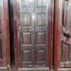 Double door in brown walnut with a wooden finish thumb 7