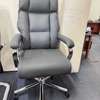 Office Chair: High Back Gray Leather Office Chair thumb 2