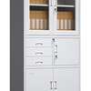 Glass Door Steel Filing Cabinet –3-Drawer Metal Storage thumb 1