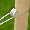 Porcelain bobbin electric fence wire insulator. thumb 1