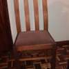 6 elegant solid wooden chairs with crystal table optional thumb 2
