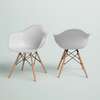 Home Chairs: Allensville Plastic Chair With Wooden Legs thumb 6