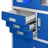 Office Cabinet: Blue Filing Cabinet With Safe thumb 2