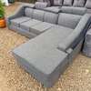 6seater L sofa with a permanent back thumb 0