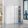 Office Cabinet: Four Door Metallic Gray Cabinet For Offices thumb 2