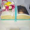 Book-Shaped Cake Medium Pastel with Edible Flowers thumb 0