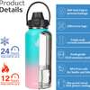 Stainless Steel Water Bottle with Straw & Spout Lids thumb 0