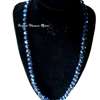 Blue crystal necklace with beaded earrings set thumb 1
