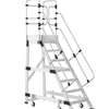 ALUMINIUM ONE SIDED WHEELED PLATFORM LADDER FOR SALE thumb 0
