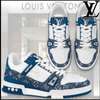 Louis Vuitton LV Monogram Blue Denim Trainer Sneaker thumb 1