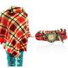 Womens Multicolored poncho with leather watch combo thumb 4