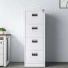 Durable Metal File Cabinet – 4 Drawers, White Steel thumb 2