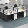 Premium 4-Person Modular Office Cluster thumb 3