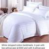 Excecutive white stripped cotton bedsheets thumb 5