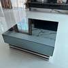 Glasstop matching tv stand&coffee table set thumb 3