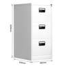 Office cabinet: Vertical 3-Drawer Office Filing Cabinet. thumb 4