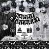 Black and White Birthday Party Decorations for Men Women, thumb 0