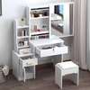 Large Vanity Unlighted Makeup Dressing Table with Drawers thumb 5