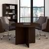 Office Table: 4-Seater Brown Round Conference Table thumb 0