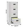 4 Drawer Steel Lockable Office Storage Cabinet thumb 0