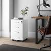 3‑Drawer Mobile File Cabinet in White thumb 2