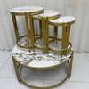 4-Piece Marble Top Nesting Coffee Table Set thumb 3