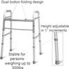 walking frame without wheels(foldable)/adjustable height thumb 0