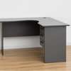 Office Desk: Modern Grey L-Shaped Study Desk thumb 1