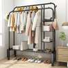 Double pole cloth rack with lower and side storage thumb 2