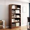Office Cabinet: Five Tier Office Brown Wooden Bookshelf thumb 0
