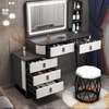 Dresser;  Modern Makeup Vanity Desk with Mirror, Lights, thumb 4