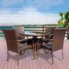4 Piece Armrest Rattan Outdoor Chairs thumb 0