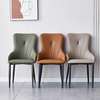 Dining Chair: Brown Leather Upholstered Dining Chairs thumb 3