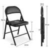Stackable Outdoor Folding Chair – Black Metal Frame thumb 4