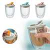 Leak Proof, heat resistant Double Wall glass cup thumb 1