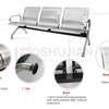 Office Bench: 3-Seater Silver Waiting Bench thumb 5