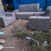 Velvet grey five seater sofa set on sale at affordable price thumb 2