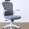 Office Chair: Grey Swivel Ergonomic Modern Seat thumb 0