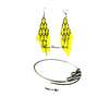 Womens Yellow crystal earrings with armlet thumb 0