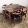 4 seater classic wooden dining sets. thumb 0