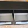 Modern TV Stand Black with Blue Drawers Storage thumb 2