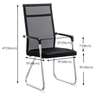 Office Chair: Black Mesh Office Visitor Fabric Seat thumb 1