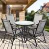 4 Chairs and 1 Round Table for Indoor-Outdoor Dining Set thumb 7