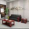 Modern Leather Office Sofa Set | Reception Couch thumb 2