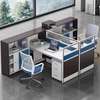 Modern 2‑Way MDF Home Office Work Station with Drawers thumb 1