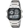 CASIO MEN'S AE-1200WHD-1A SILVER STAINLESS-STEEL QUARTZ WATCH WITH DIGITAL DIAL thumb 0