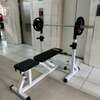 Strong semi commercial adjustable bench with squat rack thumb 1