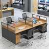 4-Person Modular Office Desk – Modern Cubicle Workstation thumb 5